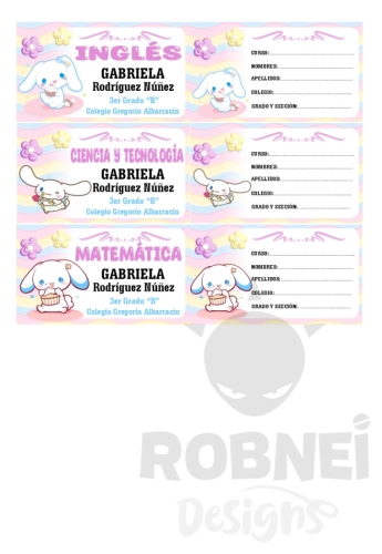 Cinnamoroll Etiqueta